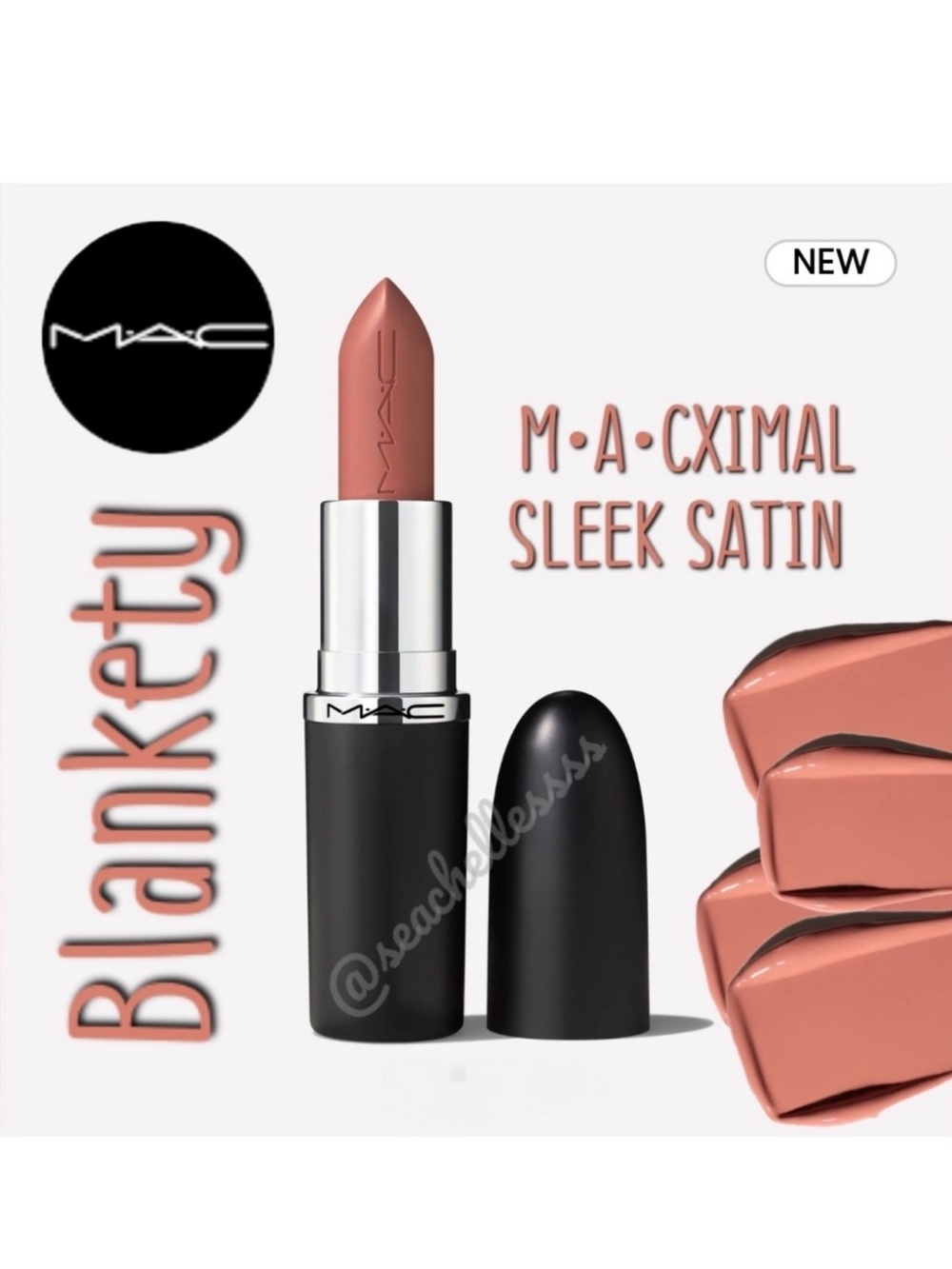 MACXIMAL Sleek Satin Lipstick Blankety Beige Pink Brand New in Box